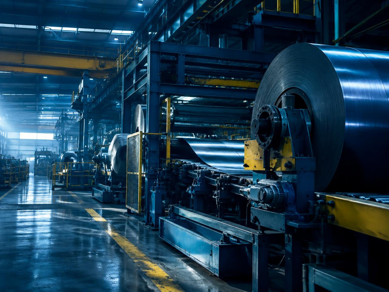 Maquinaria industrial en una planta de producción